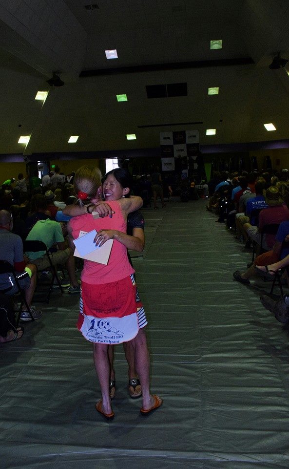 14-time finisher and legend Marge Hickman at the awards ceremony. This is a moment I will never forget.